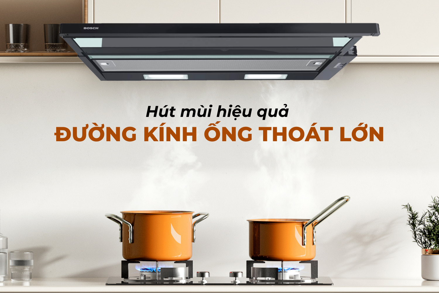 Hút Mùi Hiệu Quả Với Đường Kính Ống Thoát Lớn
