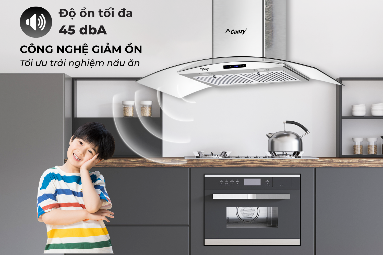 Hút Mùi Áp Tường Kính Cong Canzy CZ M6670