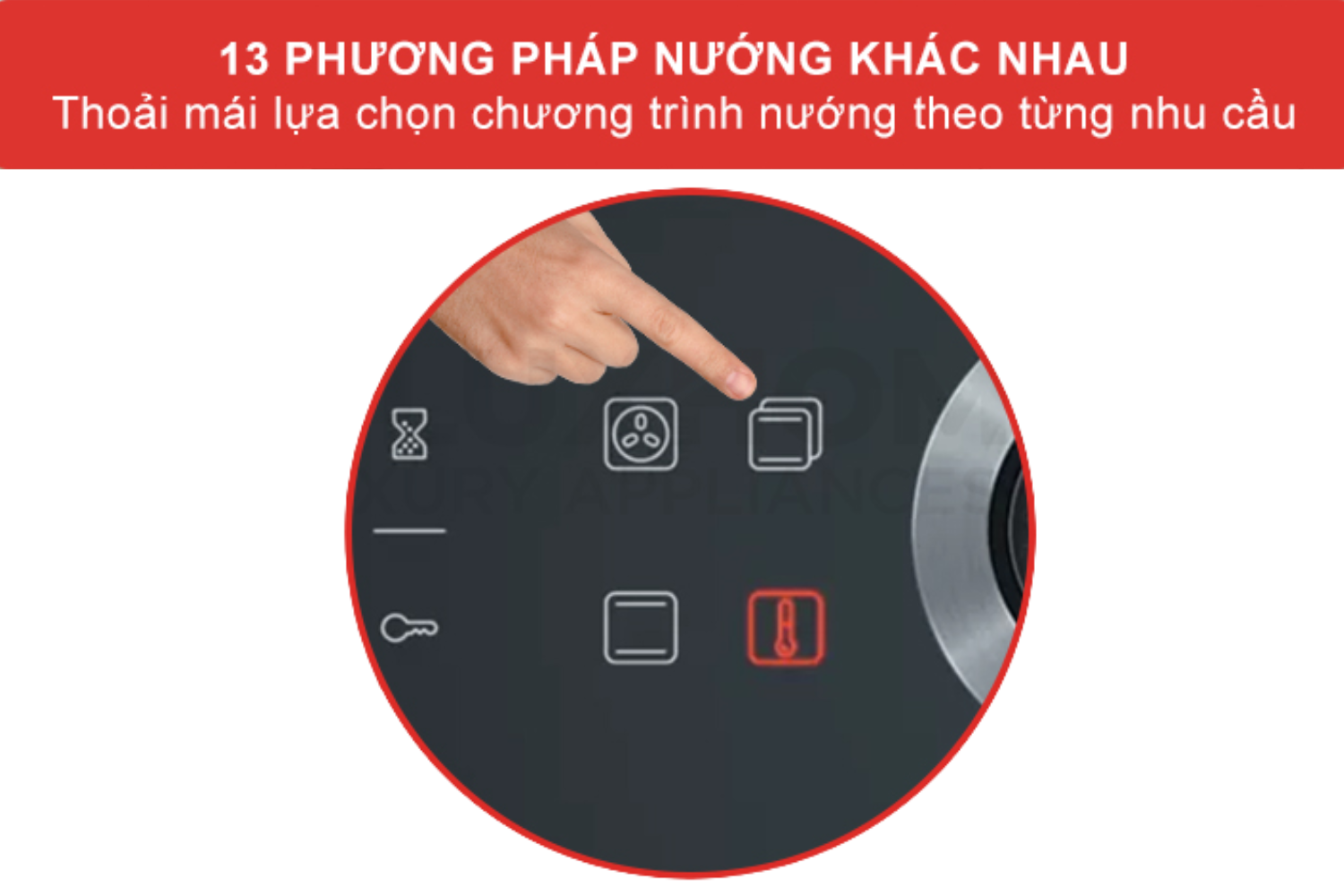Lò nướng Bosch HBG675BB1 được trang bị 13 phương pháp gia nhiệt khác nhau
