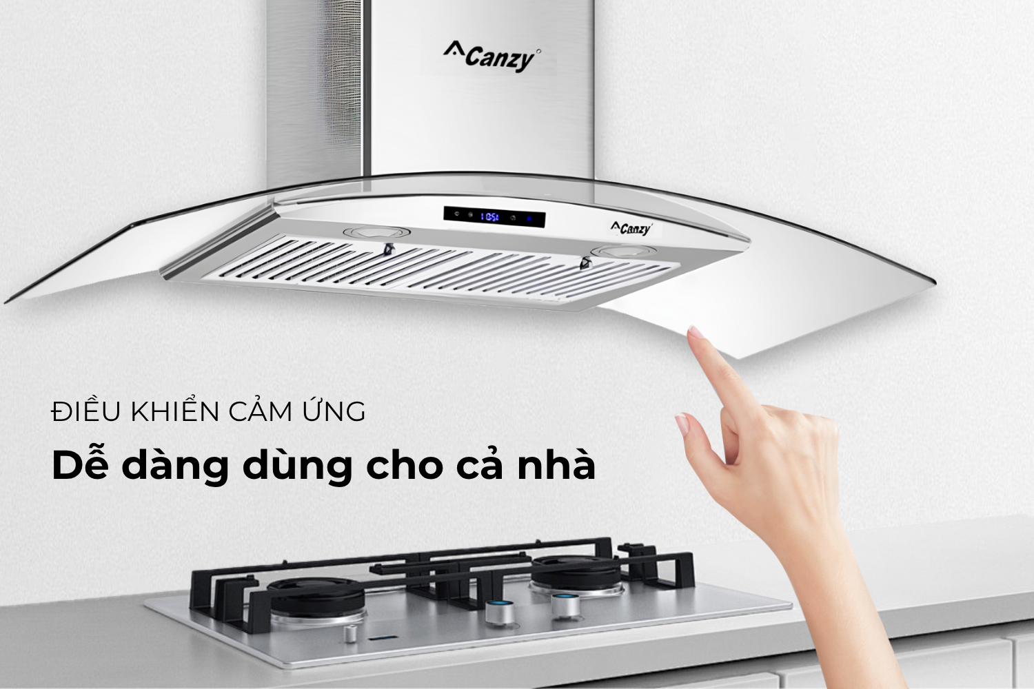 Hút Mùi Áp Tường Kính Cong Canzy CZ M6670
