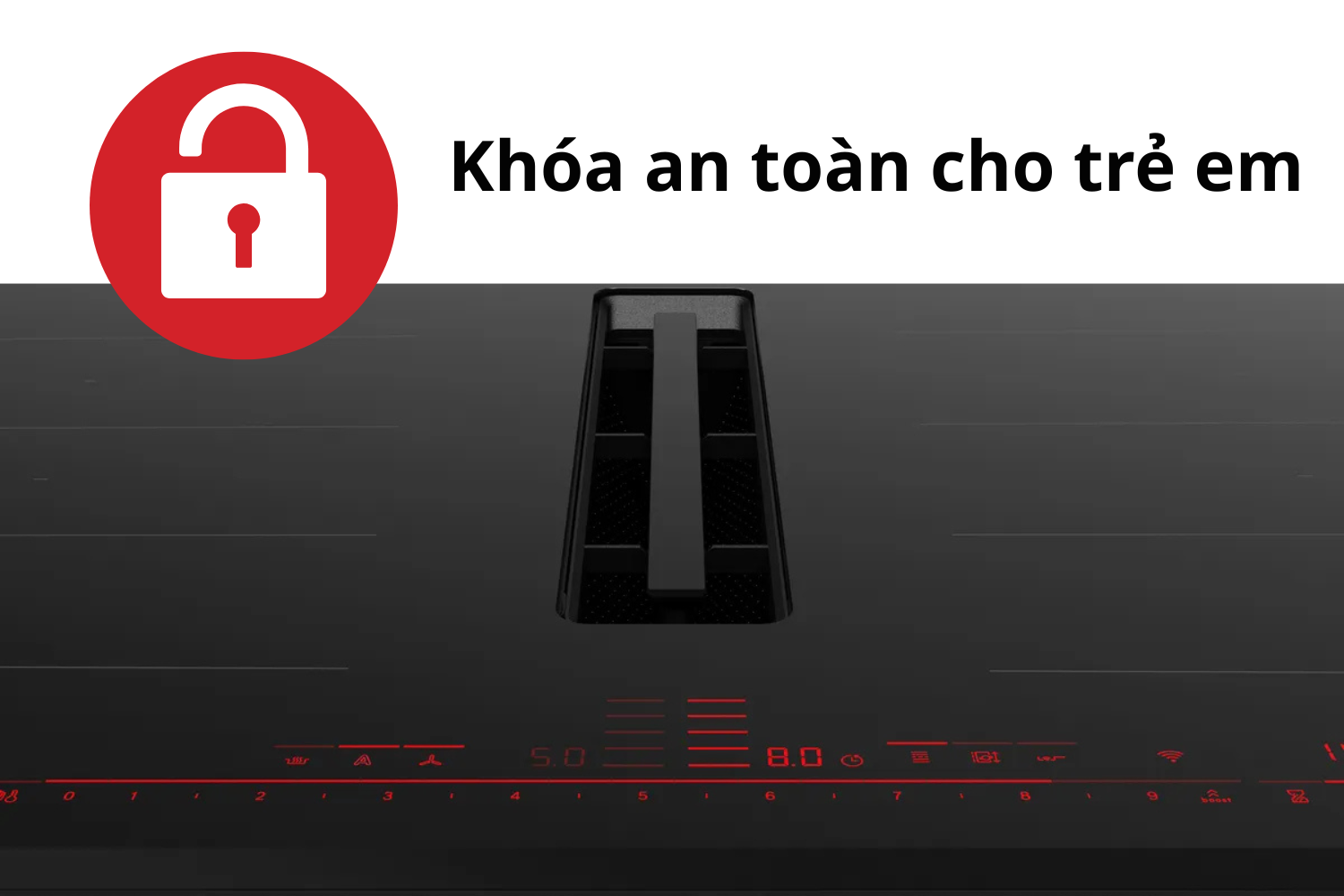 Bosch PXX875D67E Serie 8 có Khóa an toàn
