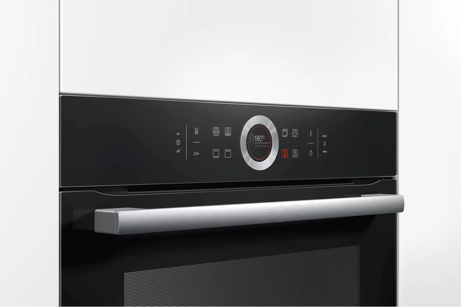 Bảng điều khiển Bosch HBG634BB1B ứng dụng điều khiển cảm ứng thông qua vòng xoay