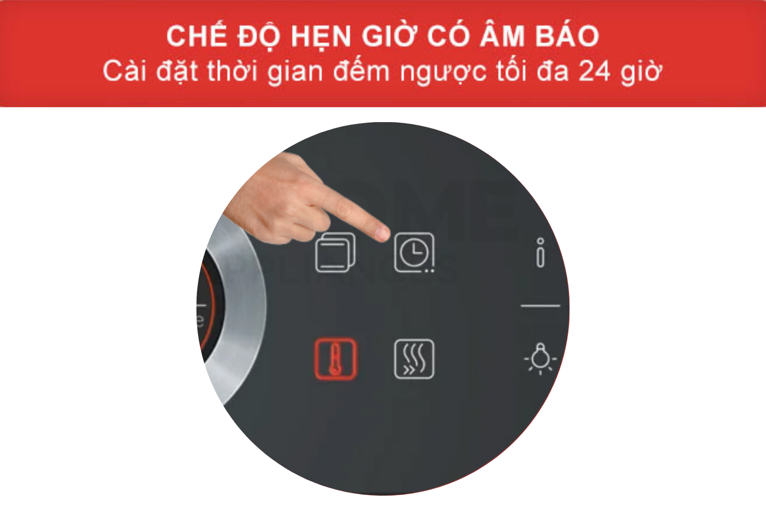Bạn có thể hẹn giờ cho lò nướng Bosch HBG634BB1B tối đa lên đến 24 giờ