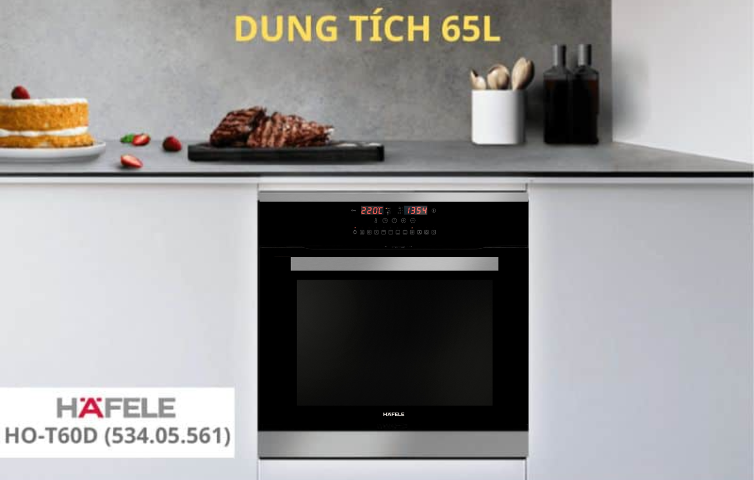 Sở hữu dung tích lớn lên đến 65 lít, chiếc lò này mang lại không gian nướng lý tưởng, đáp ứng linh hoạt