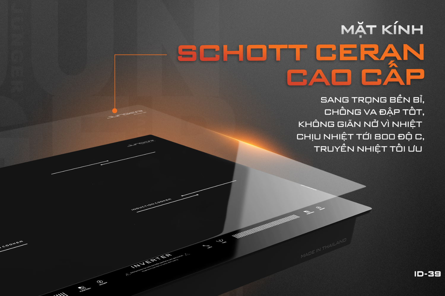 Junger ID-39 sở hữu Mặt kính Schott Ceran