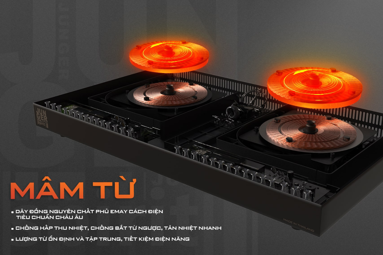 Junger ID-39 trang bị Mâm từ đồng nguyên chất