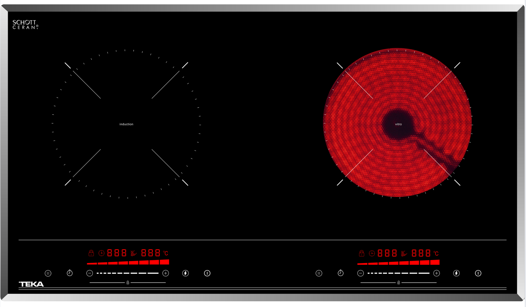 Bếp Điện Từ Kết Hợp Hồng Ngoại Teka HIC 7322 S | 2 Vùng Nấu