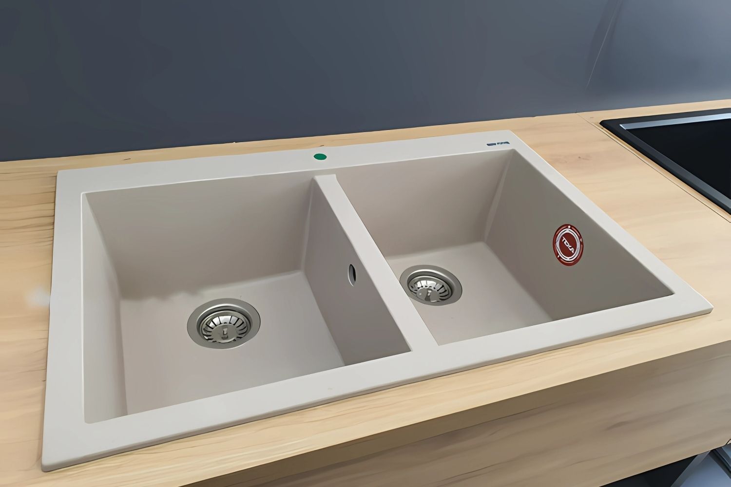 Chậu rửa trang bị lớp chống tràn và chống ồn dưới đáy chậu