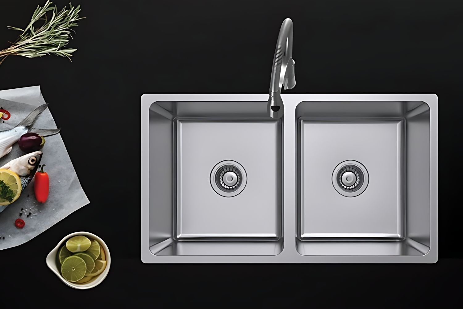 Hafele HS19-SSN2S90S 567.23.020 thiết kế 2 hố rửa rộng rãi