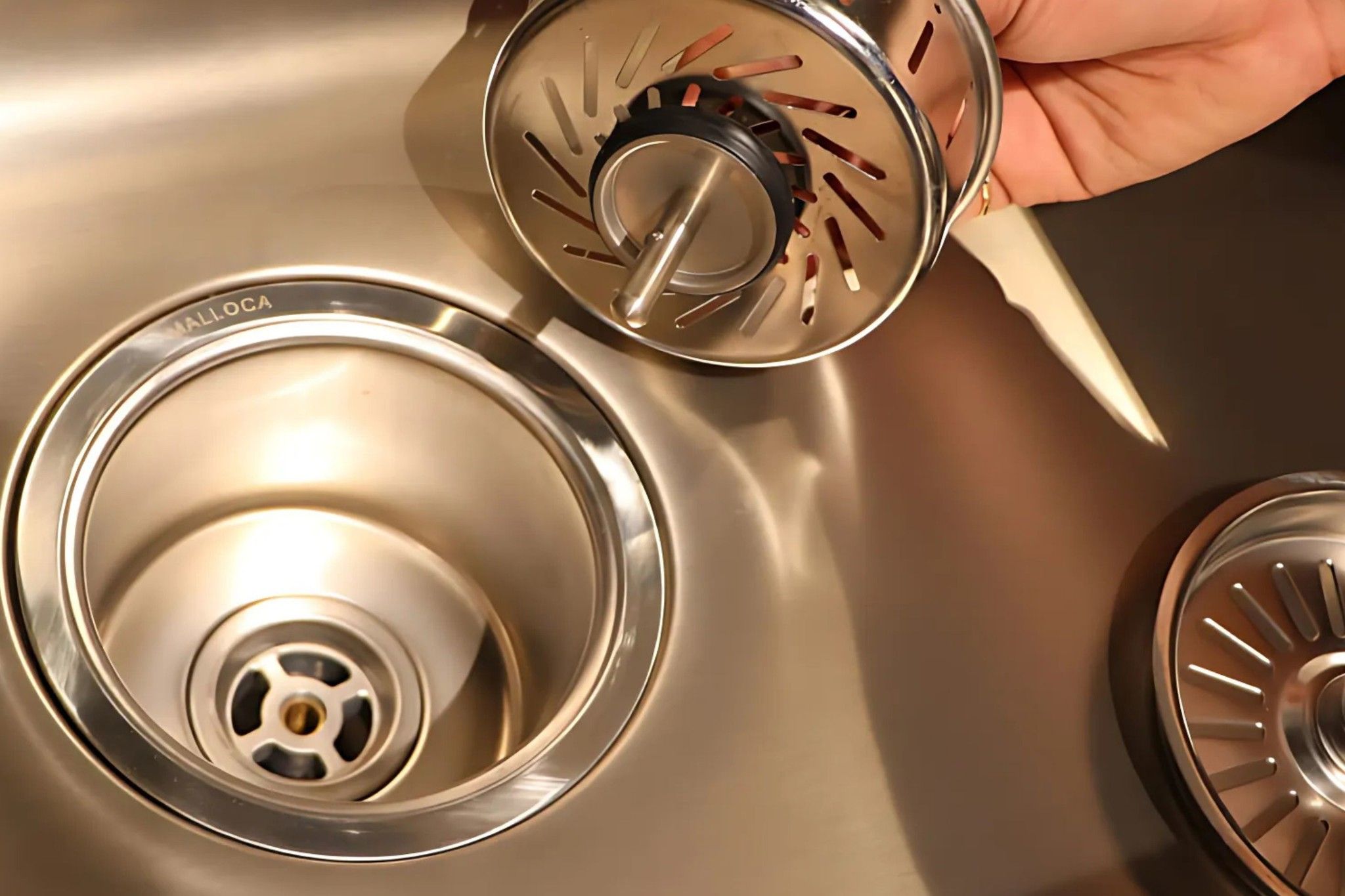 Rổ rác bằng inox giữ rác thải trong quá trình nấu nướng