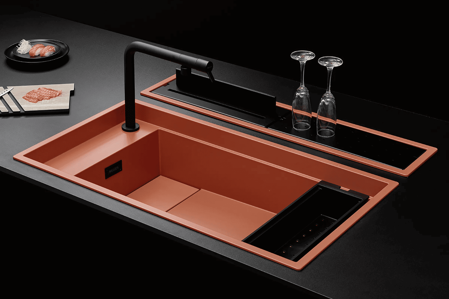 Chậu rửa chén Malloca MYST K83S/K83L có thể lắp âm hoặc nổi