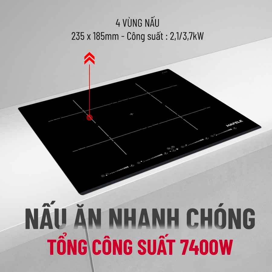 Bếp từ đa vùng nấu: Linh hoạt và tiện lợi