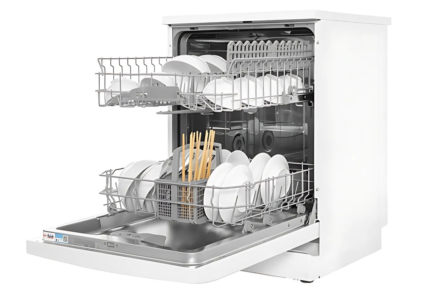Máy rửa bát có sức chứa lên đến 12 bộ chén dĩa châu âu