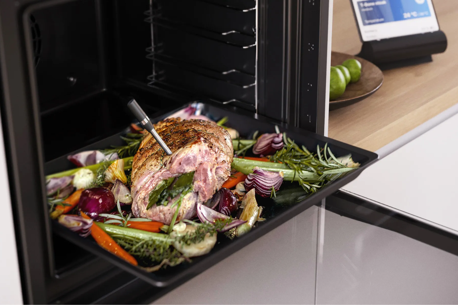 Đầu dò nhiệt độ thực phẩm (MeatProbe) đo chính xác nhiệt độ bên trong lõi của món thịt dày