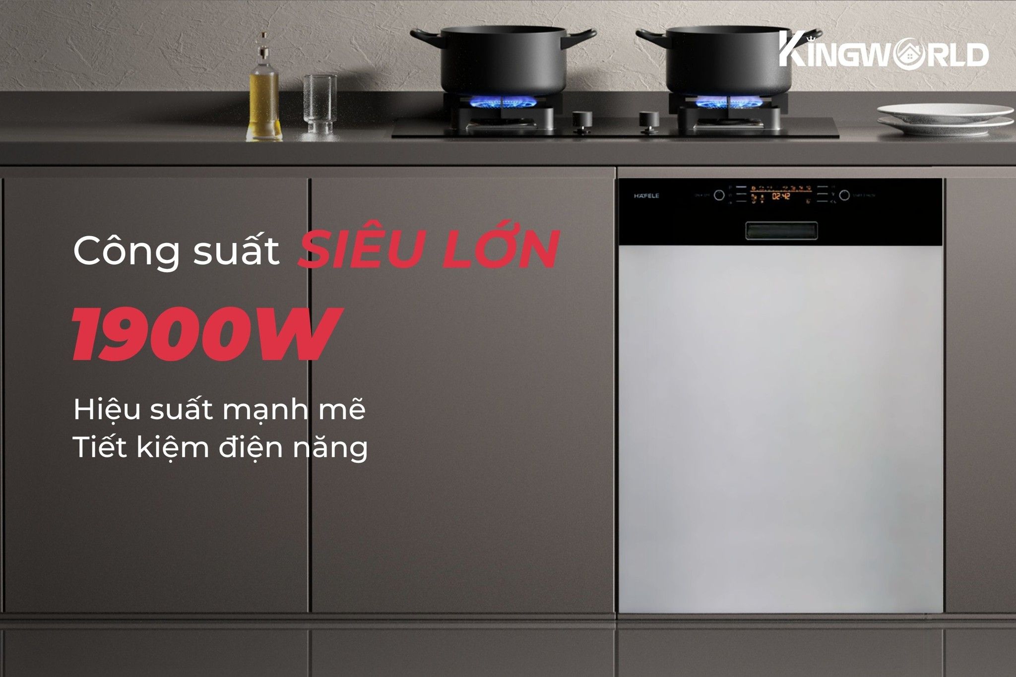 Hafele HDW-HI60B công suất mạnh mẽ, tiết kiệm điện năng