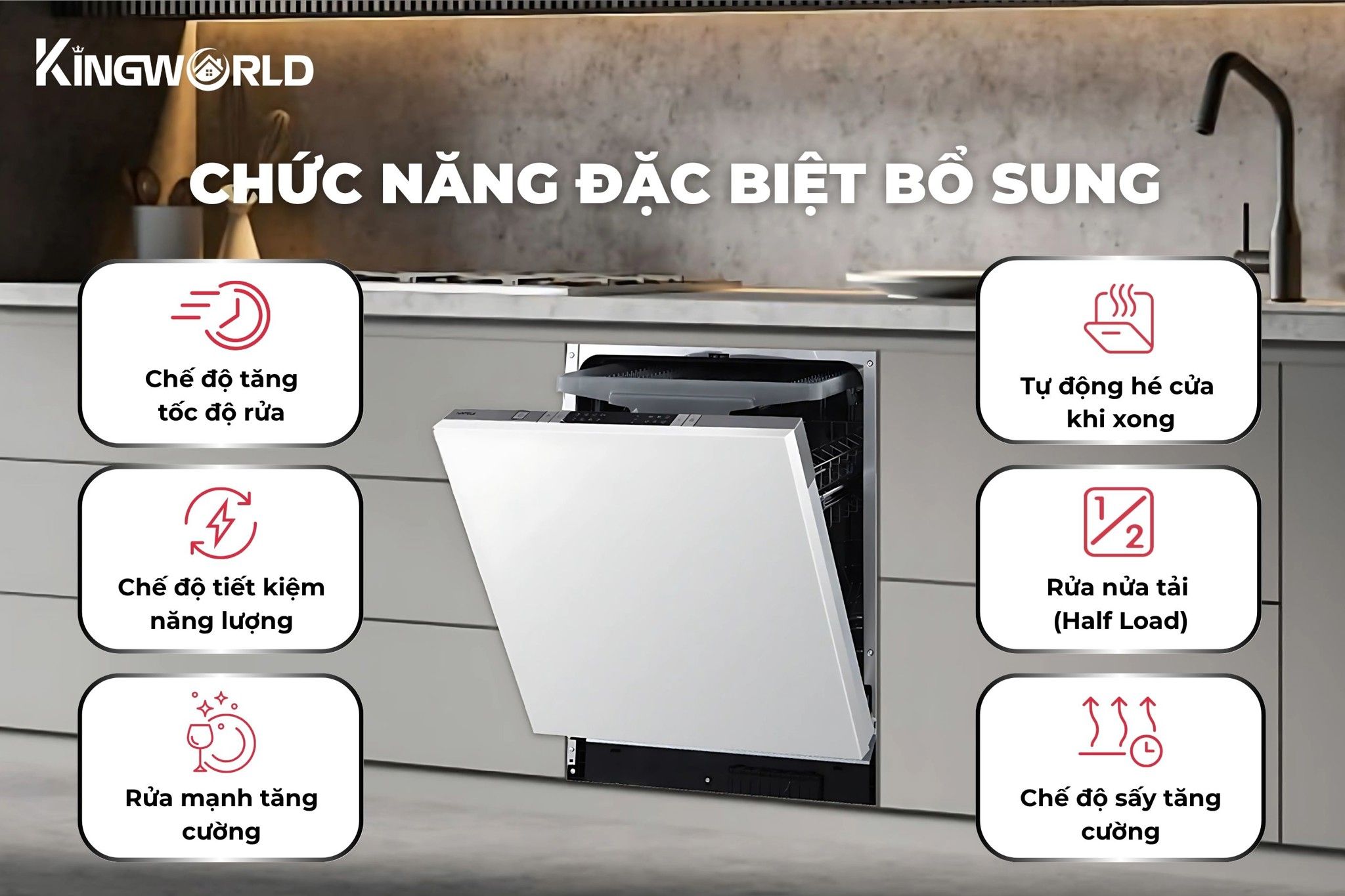 Hafele HDW-FI60AB trang bị nhiều tính năng đặc biệt