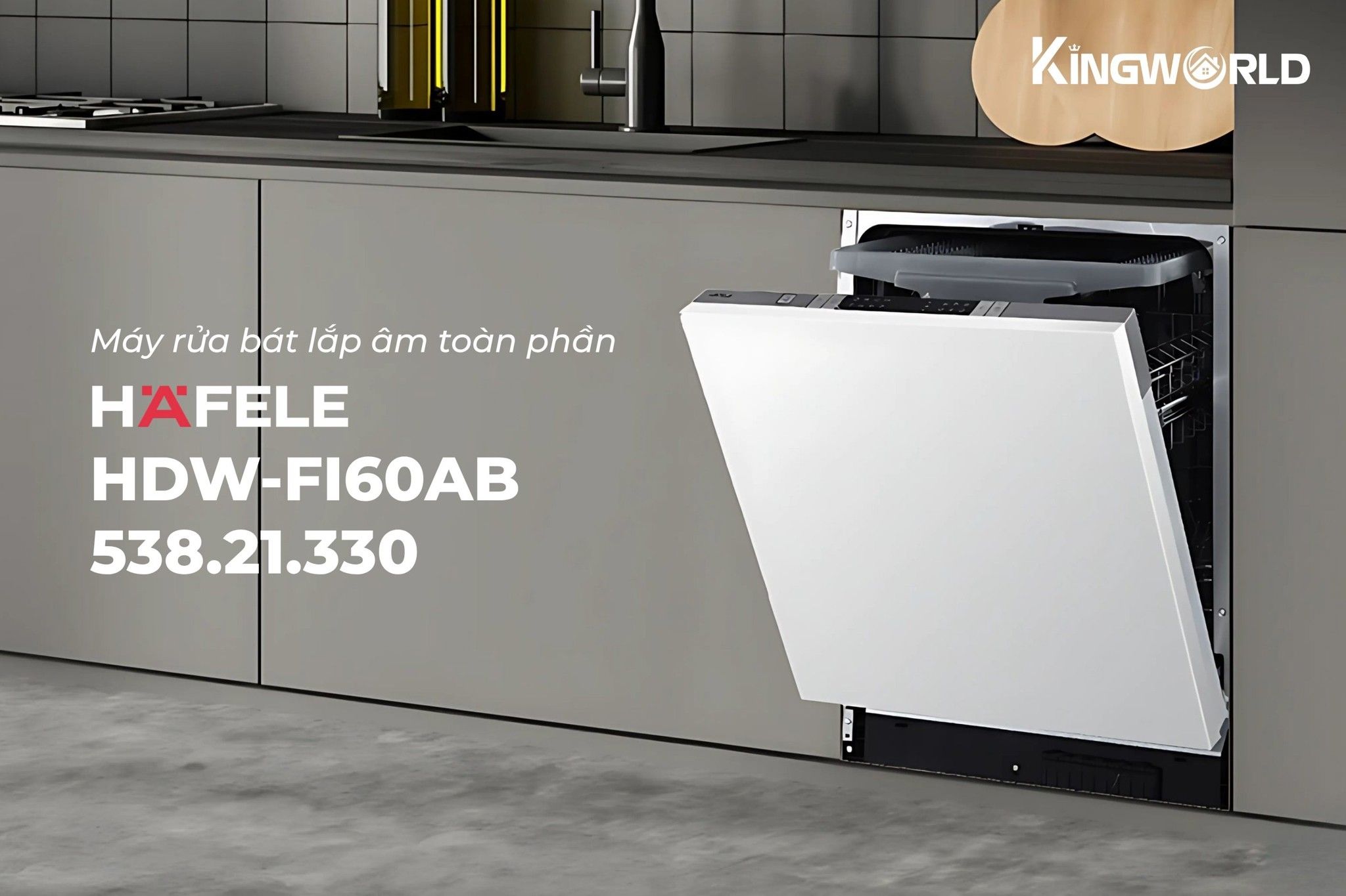 Hafele HDW-FI60AB mang phong cách thiết kế lắp âm hiện đại