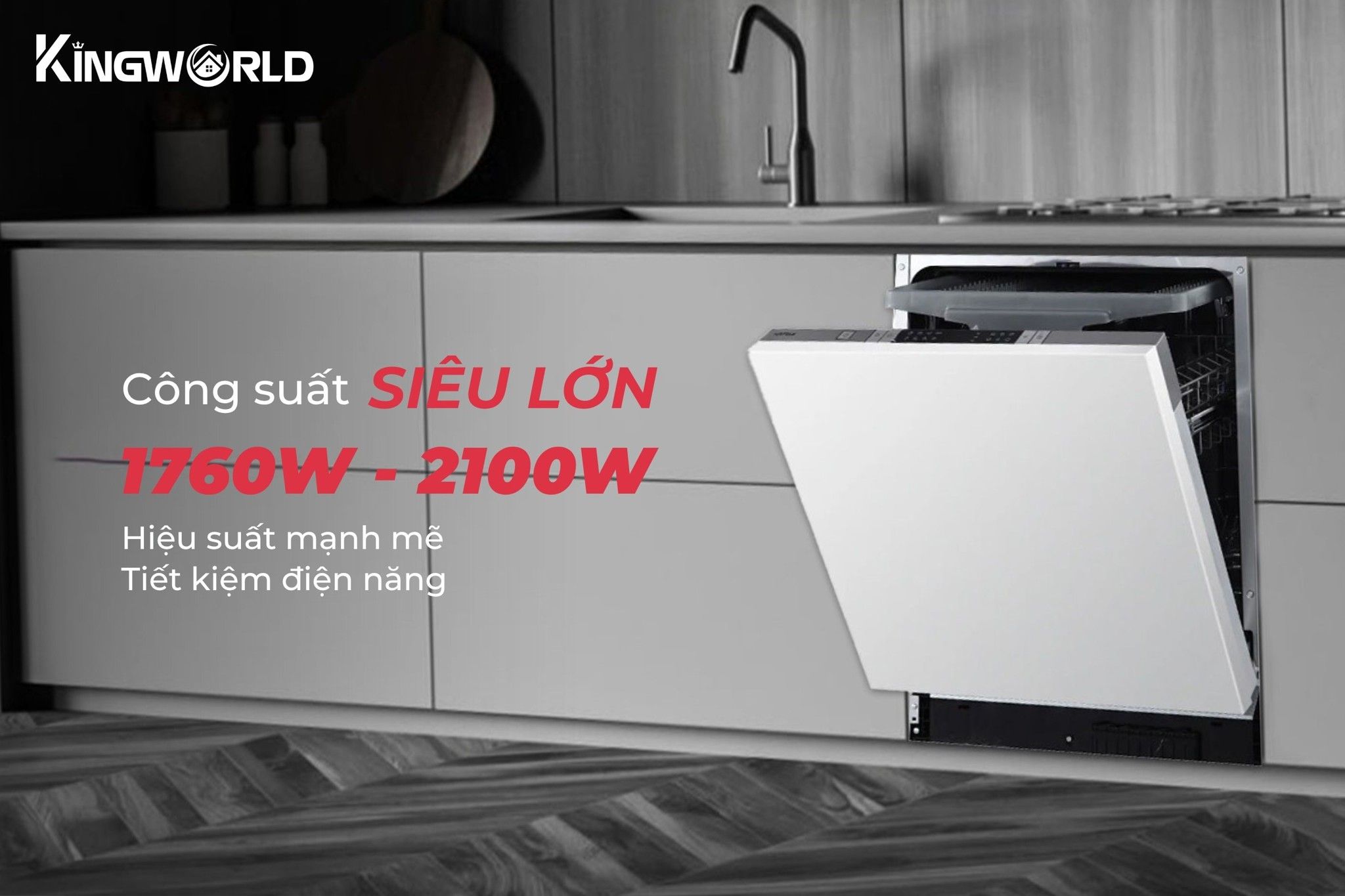 Hafele HDW-FI60AB có công suất lớn, hiệu quả vượt trội