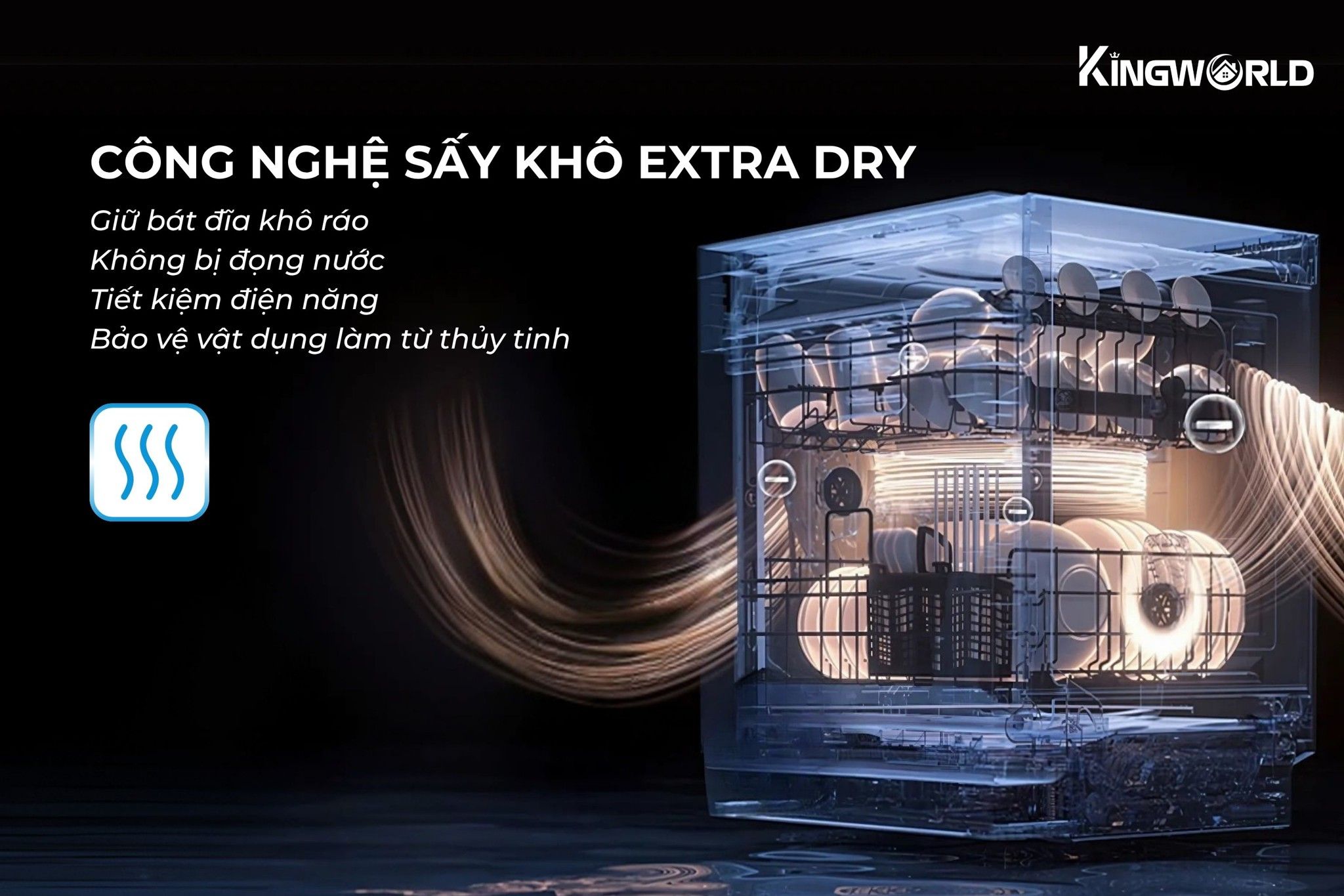 Extra Dry - tăng cường hiệu quả sấy khô, bát đĩa luôn sạch bóng