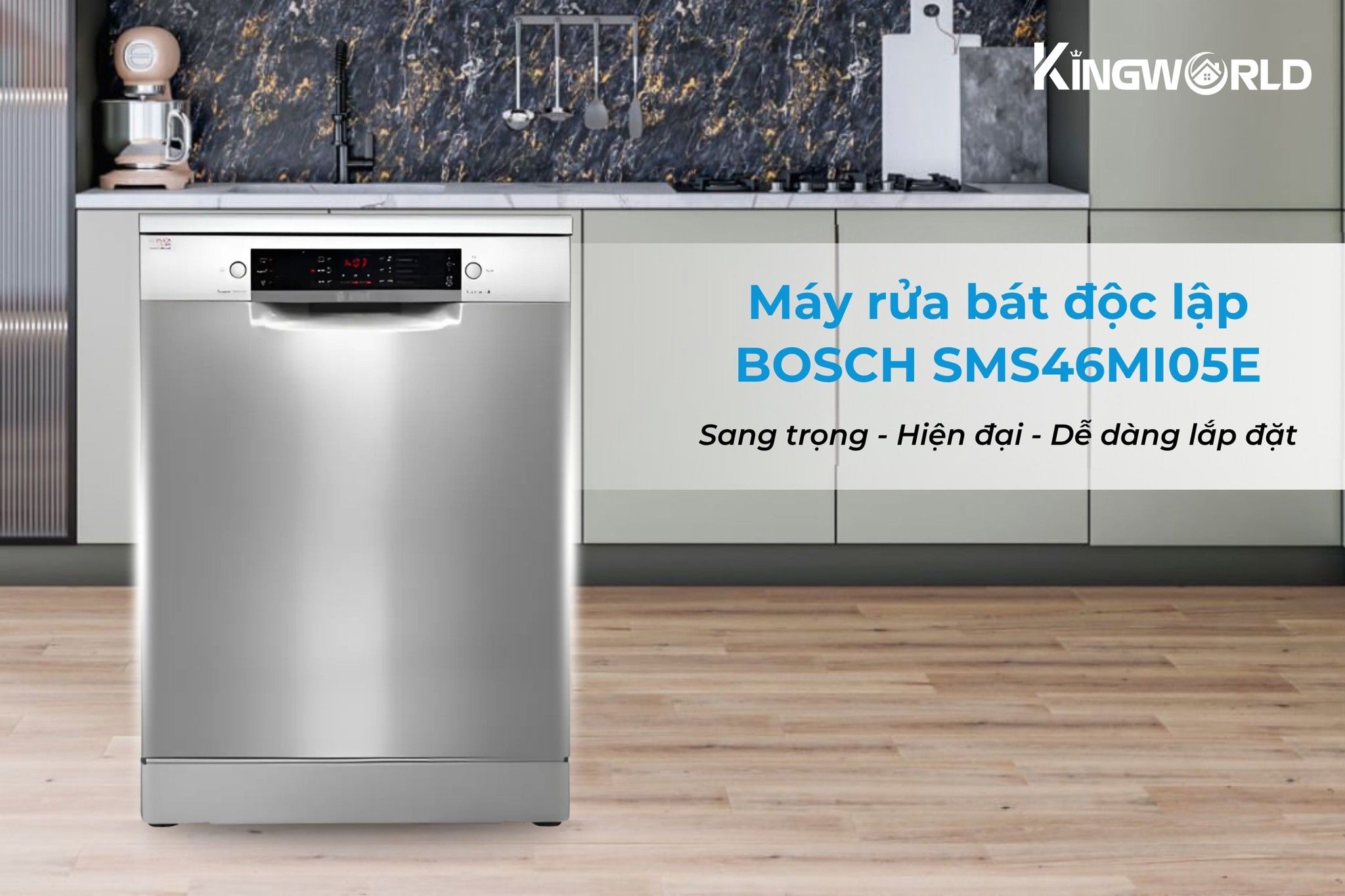 Bosch SMS46MI05E mang phong cách thiết kế độc lập