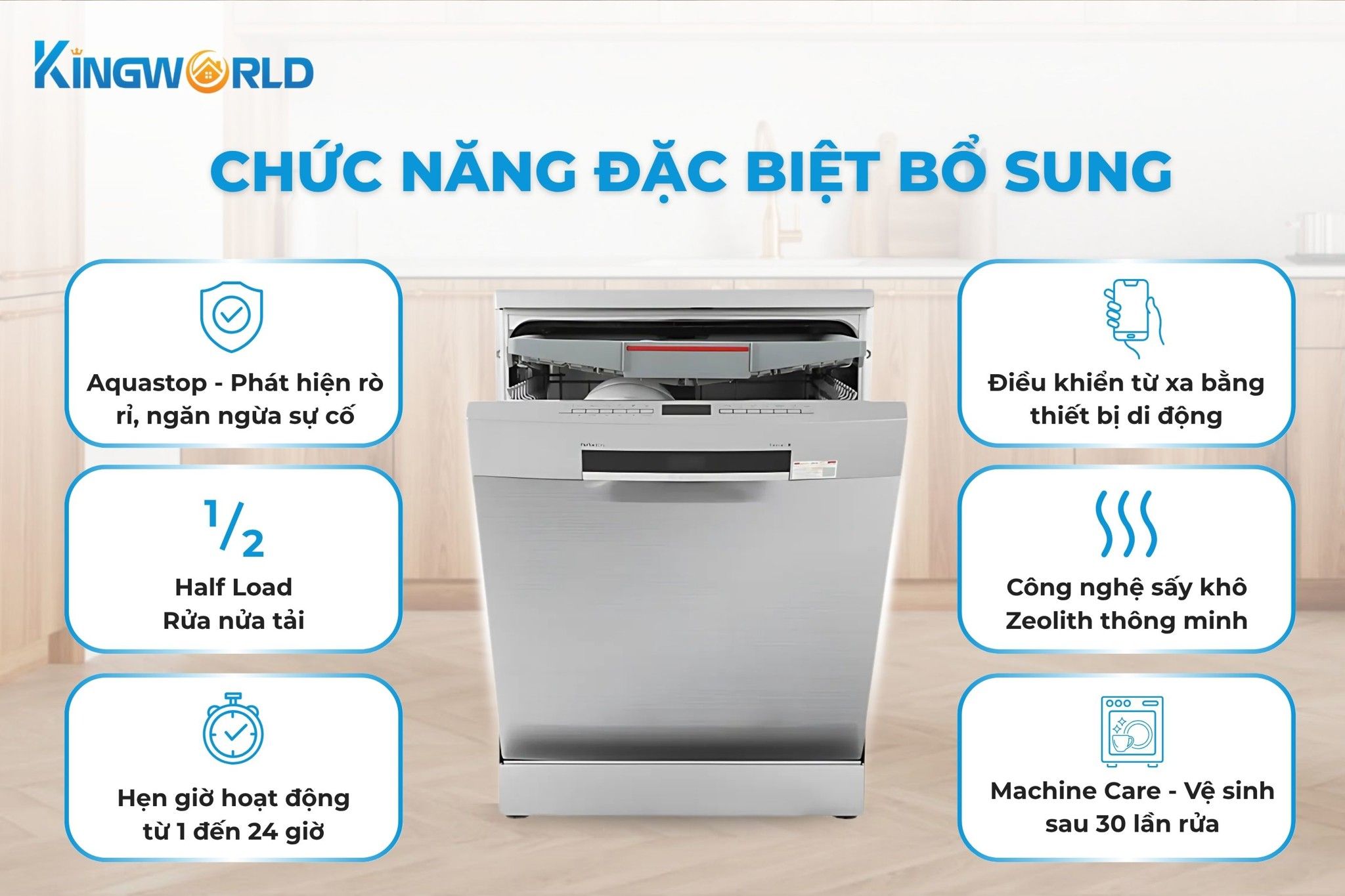 Bosch SMS6ZCI08E tích hợp thêm nhiều chương trình đặc biệt