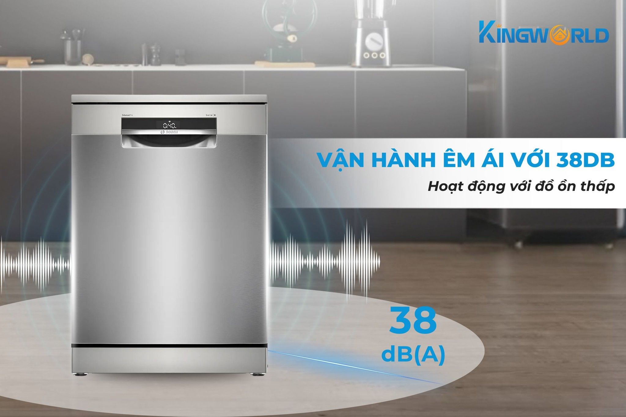 Không làm ảnh hưởng đến không gian chung với độ ồn thấp 38đb