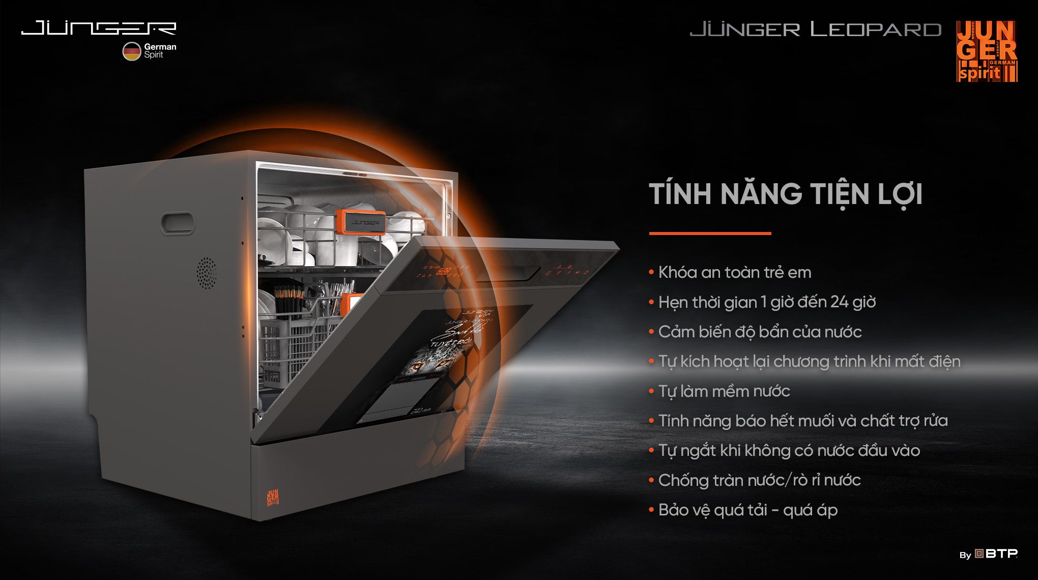 DWJ-103 được tích hợp rất nhiều tính năng an toàn, thông minh nhằm mang lại trải nghiệm hoàn hảo và bảo vệ an toàn cho người dùng, thiết bị