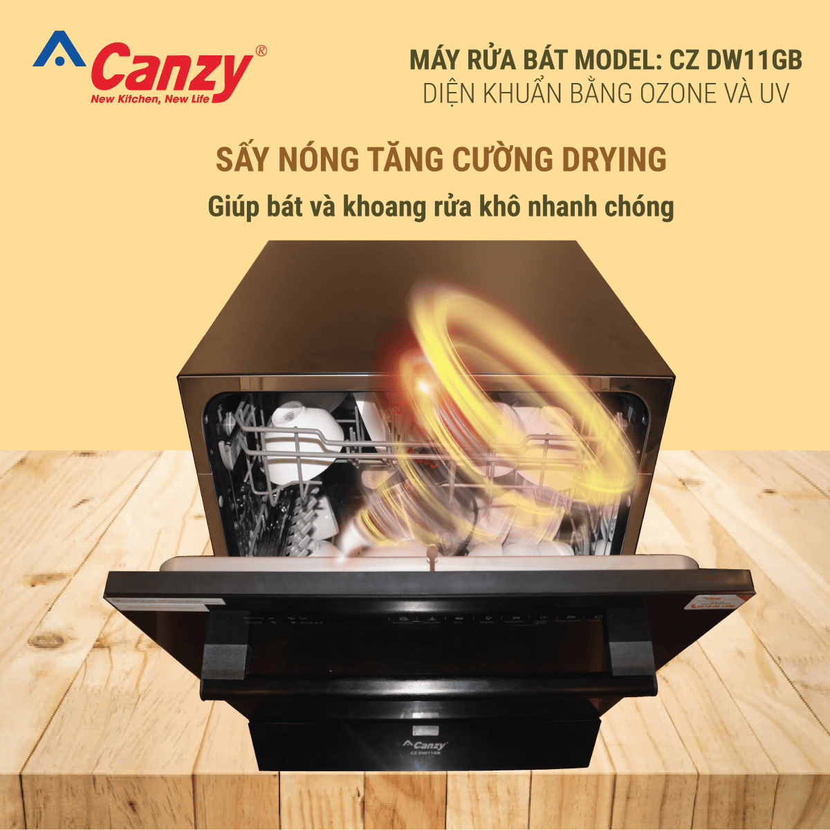 Sấy nóng tăng cường với chức năng Drying Function