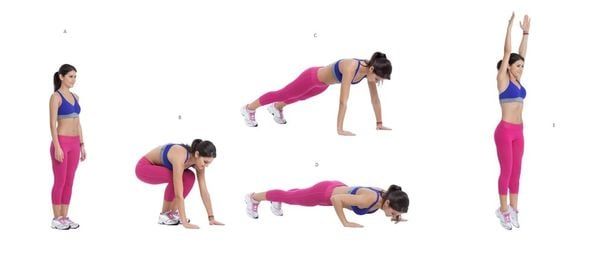 Bài tập thân dưới Half Burpee kết hợp đá chân trước tăng cường thể lực