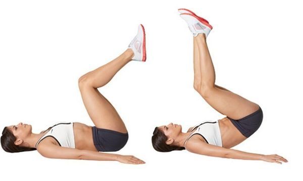 Bài tập nâng chân gập bụng Reverse Crunches