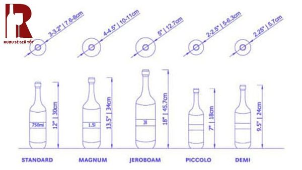 Cách đo kích thước chai rượu vang đúng
