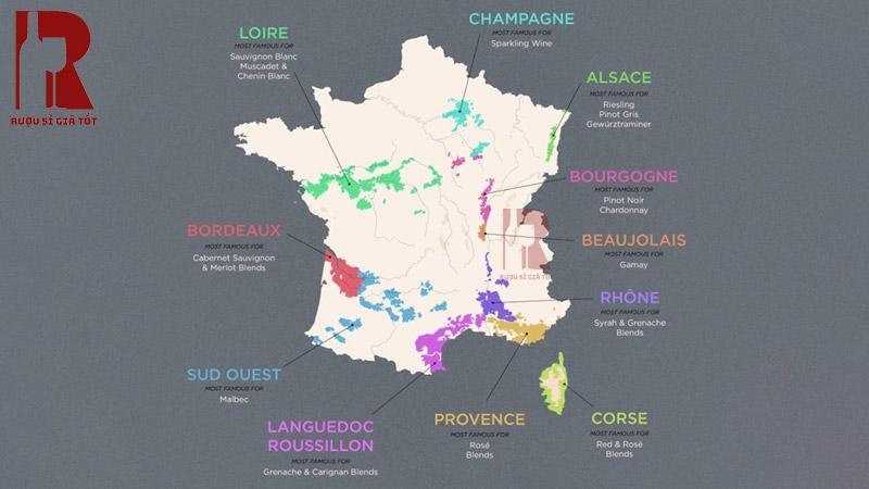 Các vùng sản xuất vang Pháp