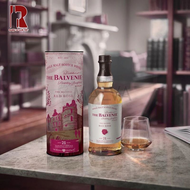 Các chai Balvenie 21 The Second Red Rose sẽ đem đến vị rượu độc đáo và khác biệt