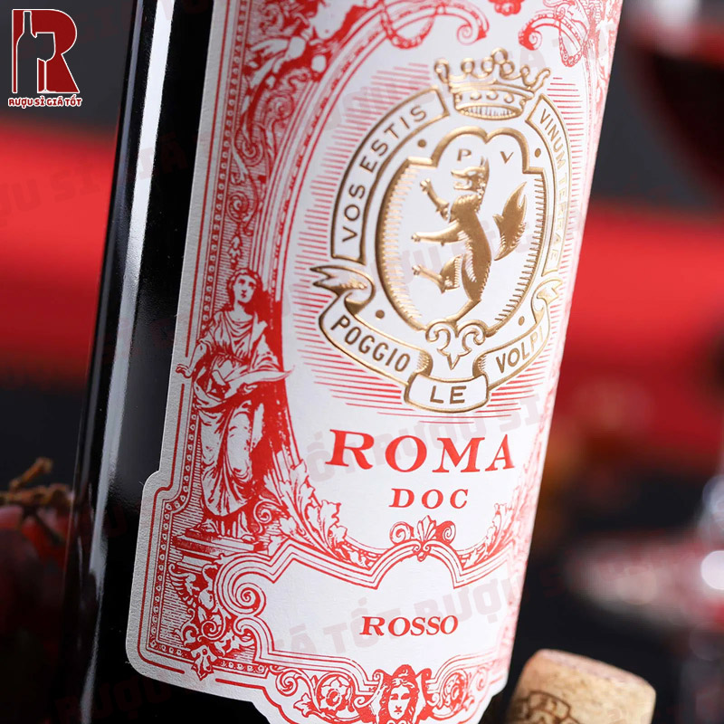 Chai Roma D.O.C Rosso mang theo sự chỉnh chu từ mùi hương đến vị rượu