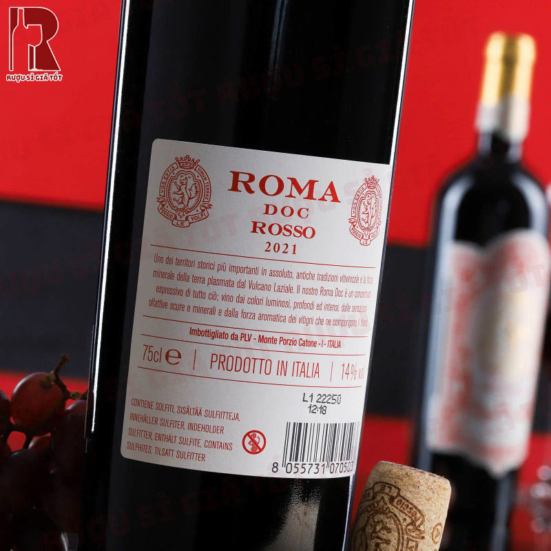 Roma D.O.C Rosso đem đến hương vị đậm đà, dễ cảm nhận