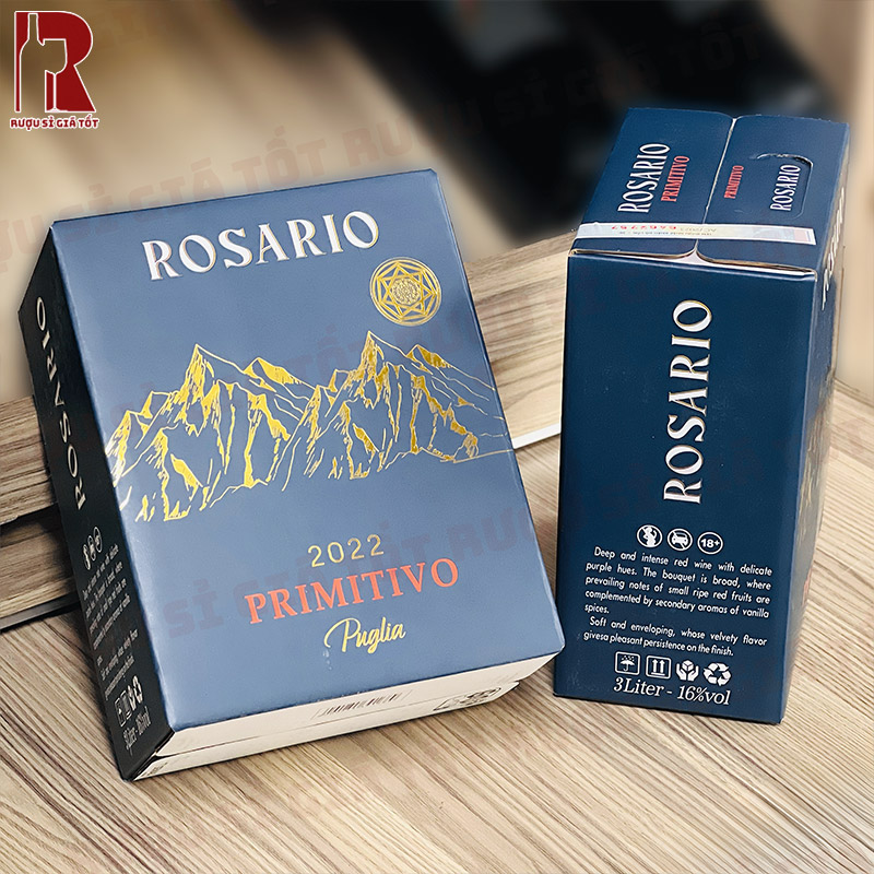Rượu vang Rosario Primitivo Puglia với màu rượu đẹp mắt