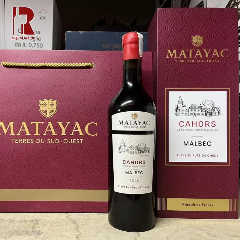 Rượu vang Matayac Cahors Malbec đậm hương vị trái cây đen chín