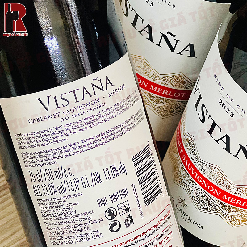 Vang Chile Carolina Vistana Cabernet Sauvignon Merlot giá rẻ