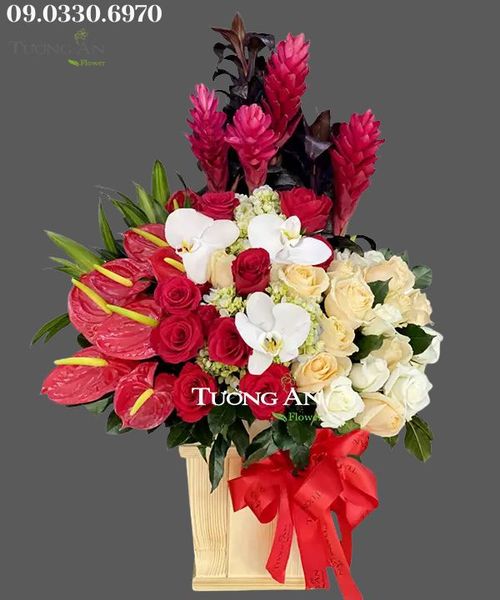 Hộp Hoa Tặng Khai Trương
