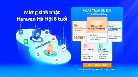 Mừng sinh nhật 8 tuổi của Haravan Hà Nội, hàng loạt ưu đãi và quà tặng hấp dẫn tri ân Khách hàng
