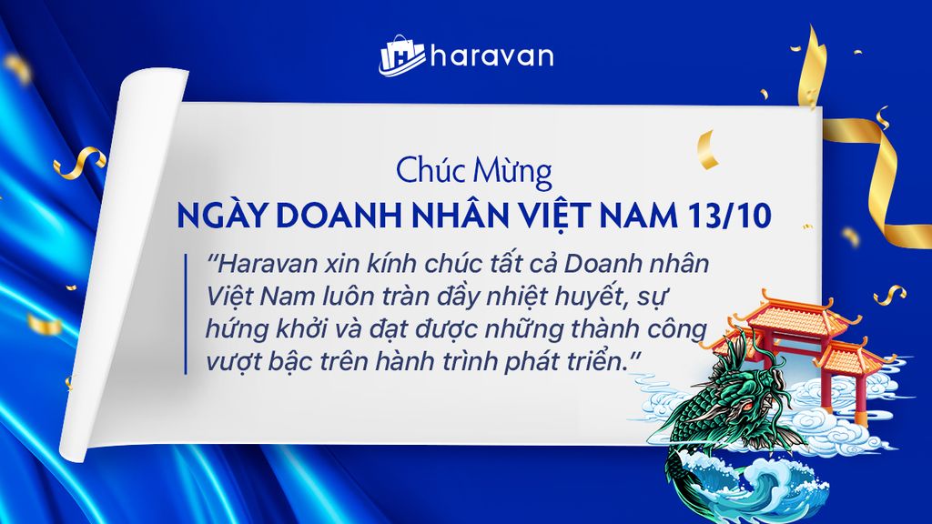 Haravan chúc mừng ngày Doanh nhân Việt Nam 13/10/2023