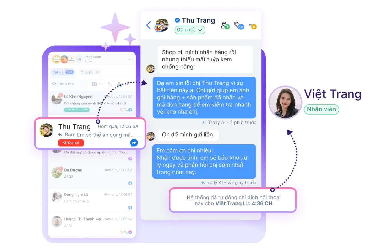 Chuyển tiếp thông minh – Xử lý khiếu nại kịp thời