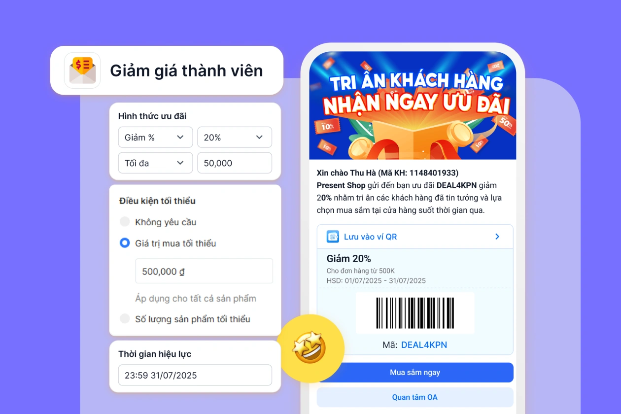 Khuyến mãi dành riêng cho thành viên