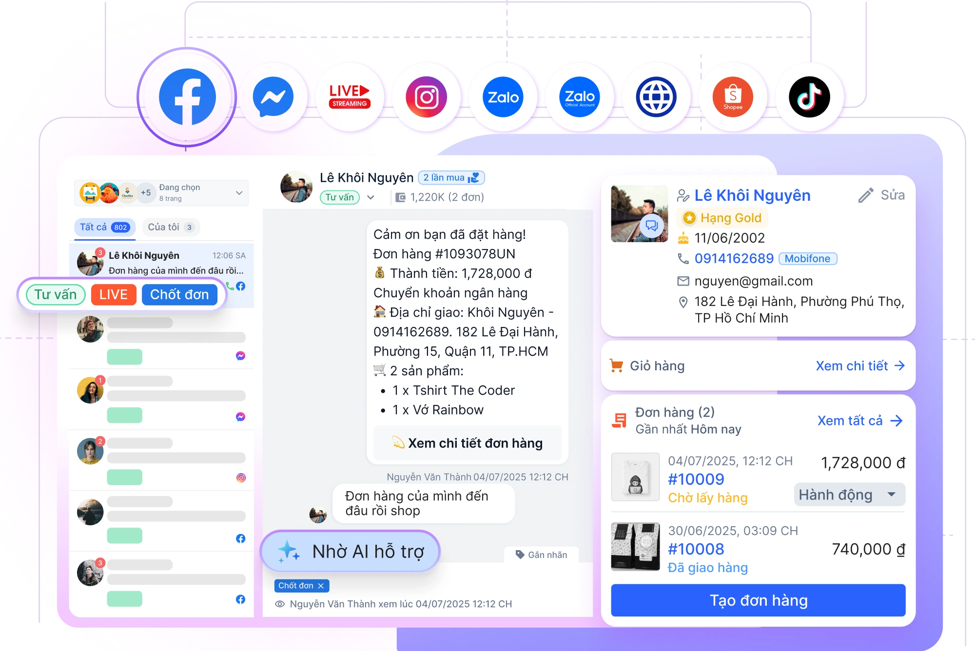 Quản lý hội thoại đa kênh