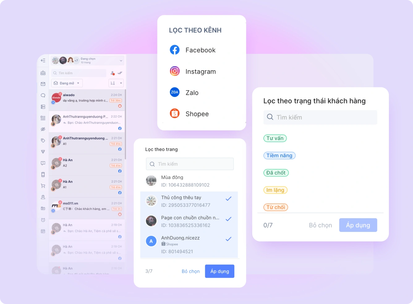 Phân loại hàng ngàn hội thoại