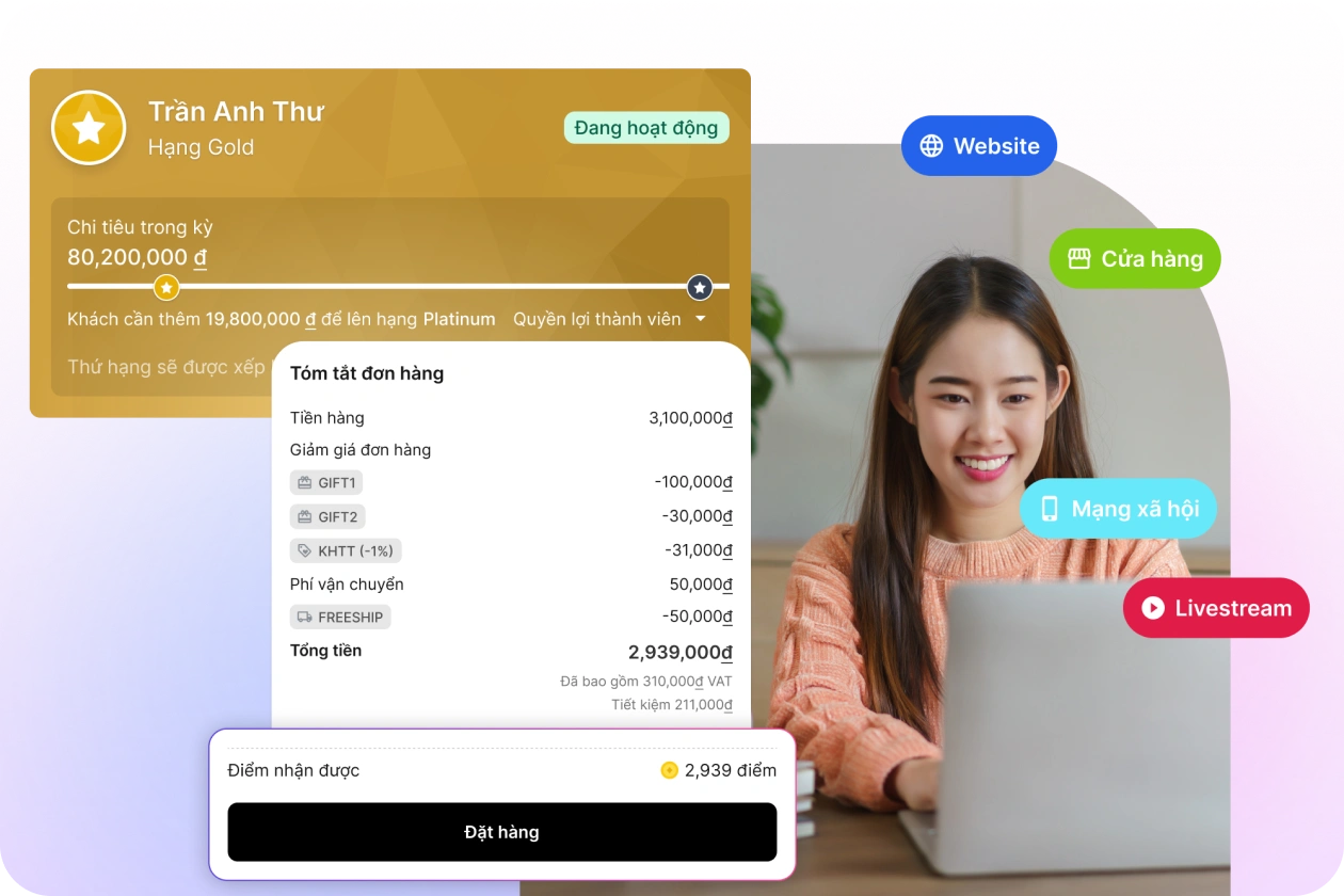 Tích điểm dễ dàng