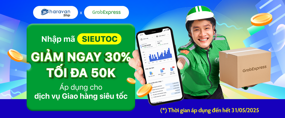 Khuyến mãi từ GrabExpress dành riêng cho khách hàng Haravan