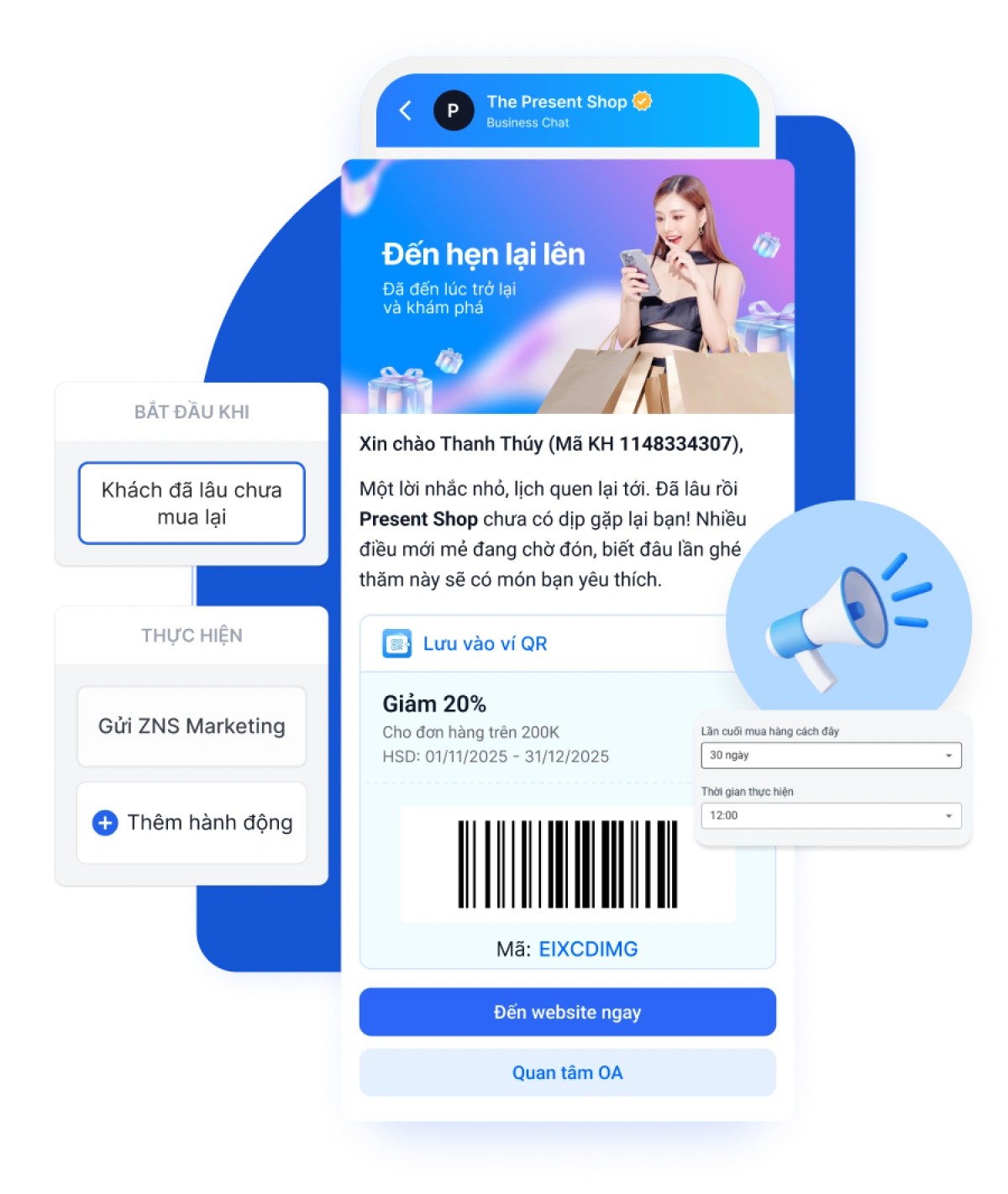 Kích hoạt mua lại theo lịch sử mua sắm