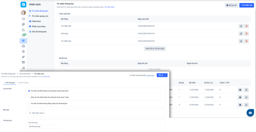 Gửi tin nhắn Facebook Messenger hàng loạt trong 24 giờ 