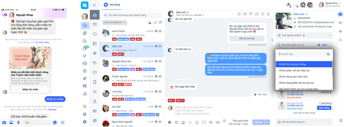 Tự động Chăm sóc khách hàng